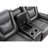 Gurutz Traditional 76" Faux Leather Double Glider Reclining Loveseat with Center Storage Console, Tab Pull Reclining & Gentle Gliding Motion-1245628973