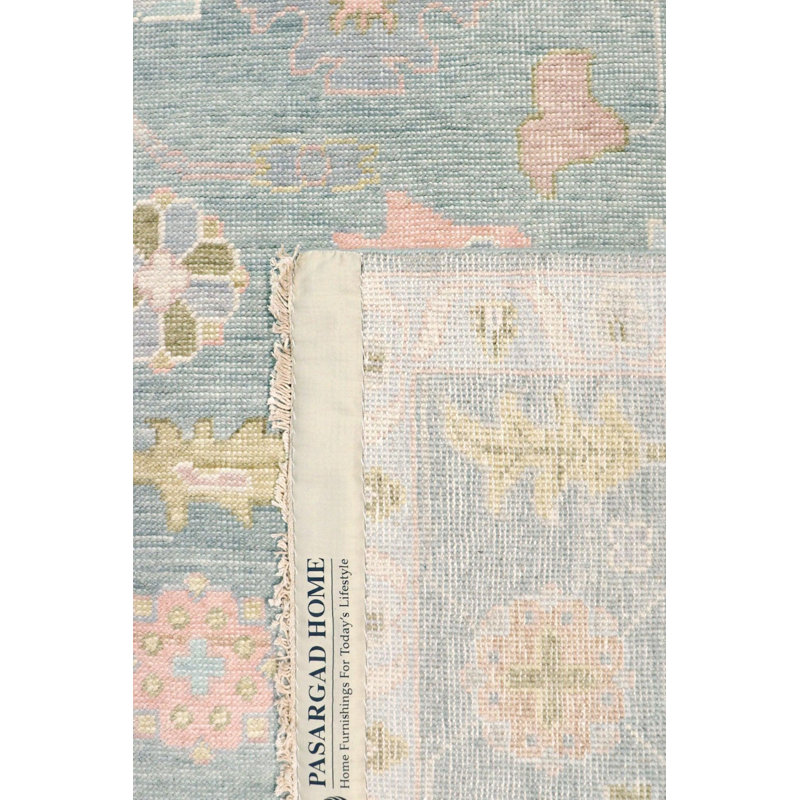 Oriental Area Rug in Light Blue