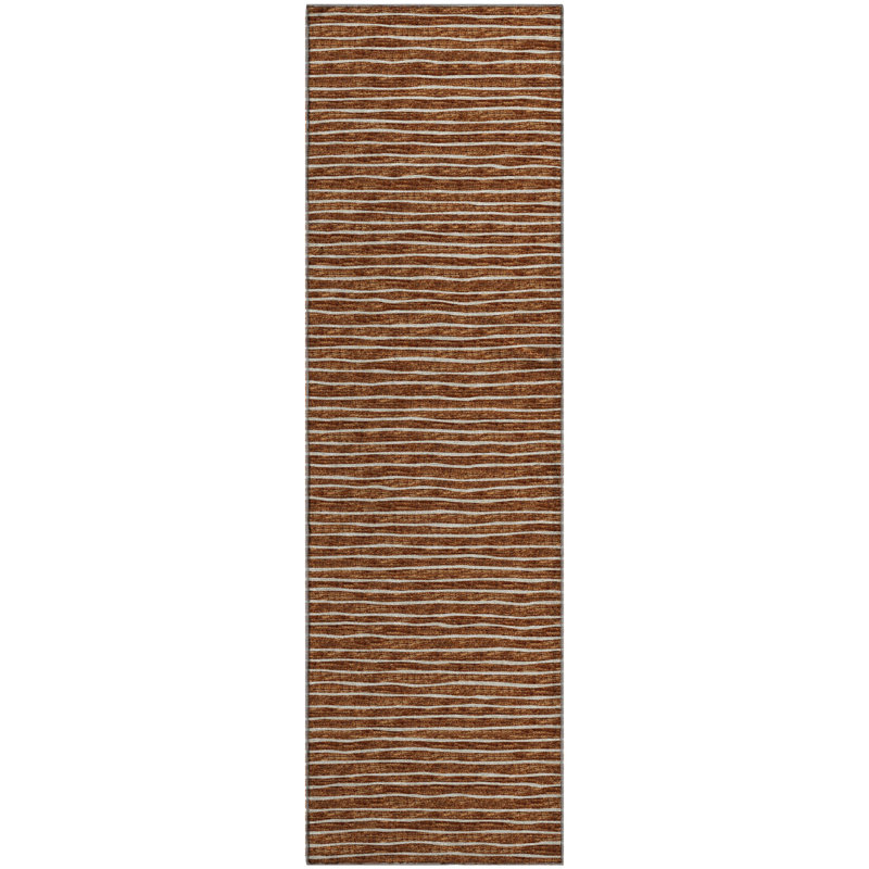 Tapis paprika de qualité supérieure lavable à la machine Taylor AMF138, Tapis de couloir 2 pi 3 po x 7 pi 6 po