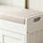 TREXM Storage Bench With 3 Shutter-Shaped Doors, Shoe Bench With Removable Cushion And Hidden Storage Space (White, OLD SKU: WF284226AAK)