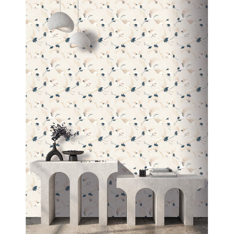 Galerie Designer Walls Cranes Wallpaper, Grey