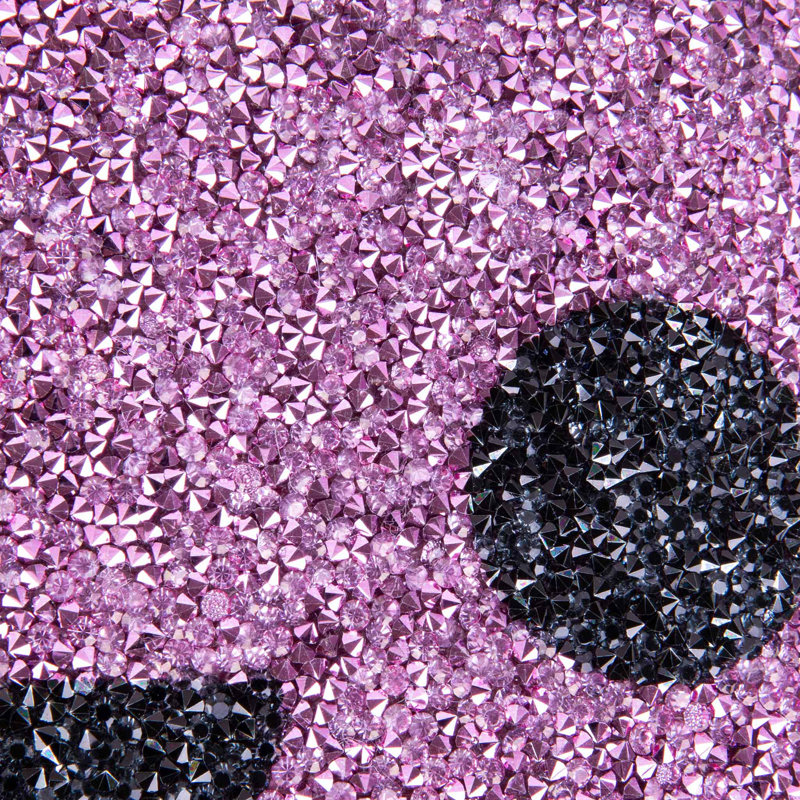 Friendly Ghost Shaped Rhinestone Pillow, Pink