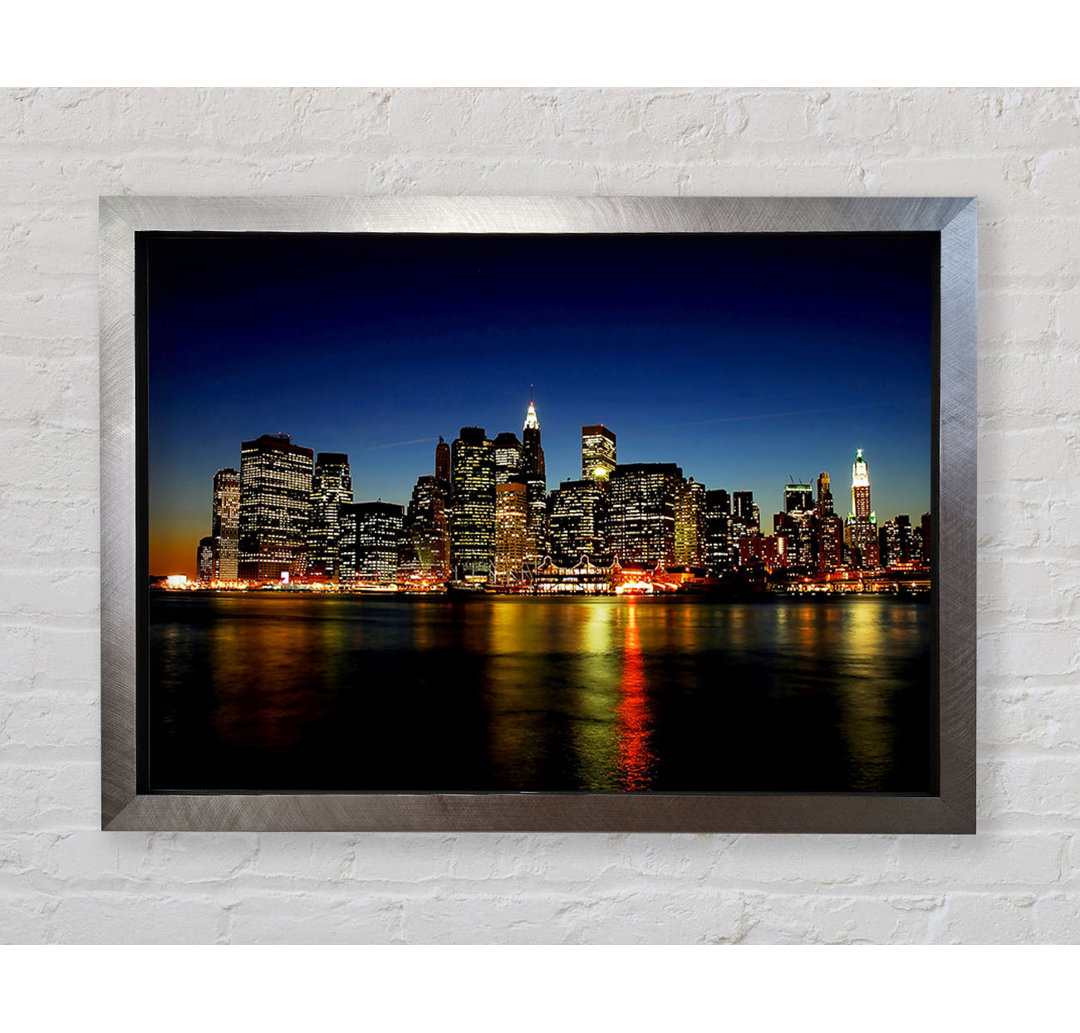 New York City View From Jersey - Einzelne Bilderrahmen Kunstdrucke