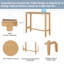 Ensemble de coin-repas en bois de 48 po Farmhouse-1565773497-1565773496-1565773499
