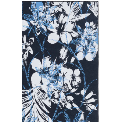 Tapis noir / bleu Amalea 825