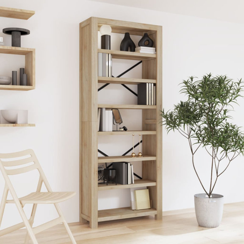 Riem 200cm H Solid Wood Standard Bookcase