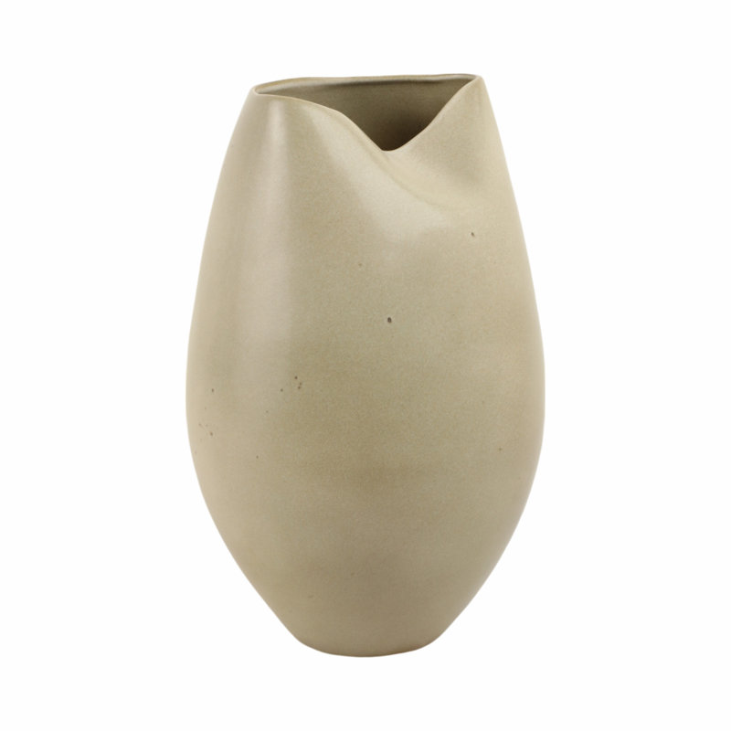 Handcrafted Earthenware Vase Modern Minimalist Ceramic Decor, Stylish Pottery Accent for Home, 16"