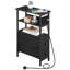 Charging Station, 2 Non-Woven Drawers, USB Ports And Power Outlet Side Table with Storage