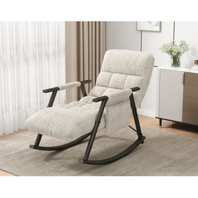 Chaise berçante pliante, chaise berçante rembourrée