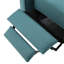 Chaise à dossier poussoir en lin bleu sarcelle pour décoration intérieure élégante-149293890
