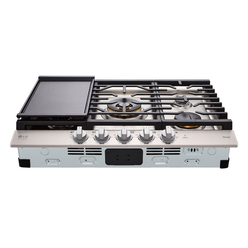 30" Natural Gas Cooktop with 5 Burners, Light Bronze