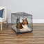 Cage pour chien nouvellement améliorée avec porte simple en Icrate, comprenant un plateau étanche, des pieds de protection du plancher, un panneau de séparation et de nouvelles caractéristiques brevetées-2113670219