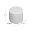 22cm Wide Cube Solid Colour Pouffe Ottoman with Storage-16540845