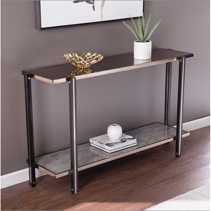 Console Thornsett avec plateau en miroir