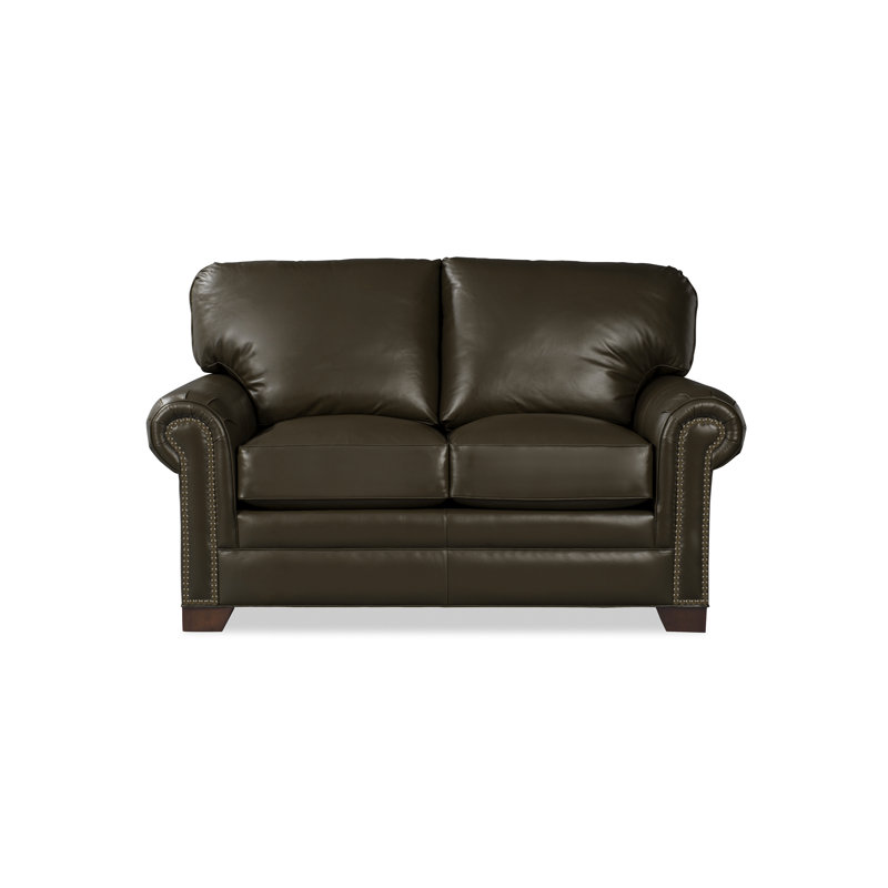 Copola Loveseat, Brown Genuine Leather