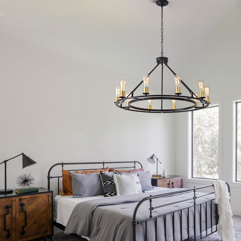 10-light Wagon Wheel Chandelier