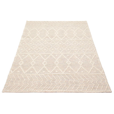 Tapis rectangulaire en laine nouvel âge de conception unique 6 pi 1 po x 9 pi 9 po Iagulli
