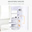 Armoire de salle de bain à double porte - 31,5 po x 23,5 po, décoration tendance, grand espace de rangement, fonctionnement silencieux avec charnières, miroir blanc avec tablettes réglables, style moderne, grand espace, charnières,