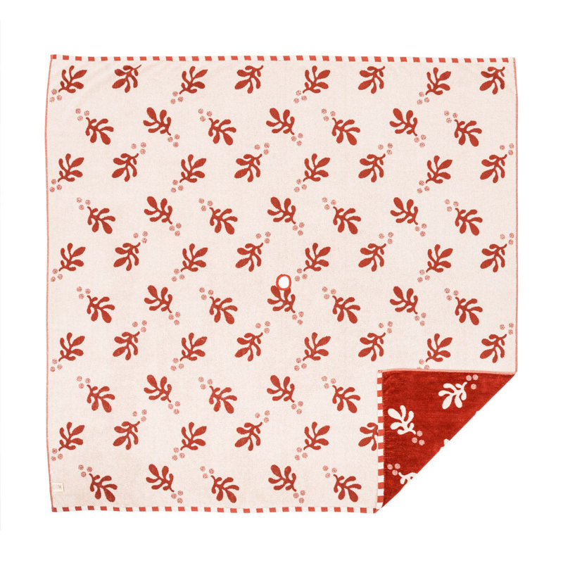 Couverture de plage, Rouge / Blanc