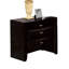 Table de chevet simple en bois massif avec poignées 2 tiroirs