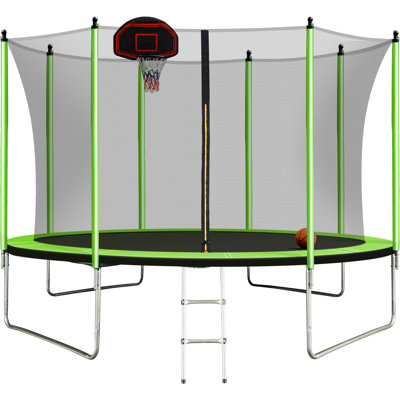 Trampoline de jardin rond de 10 pi avec enceinte de sécurité SkyBond