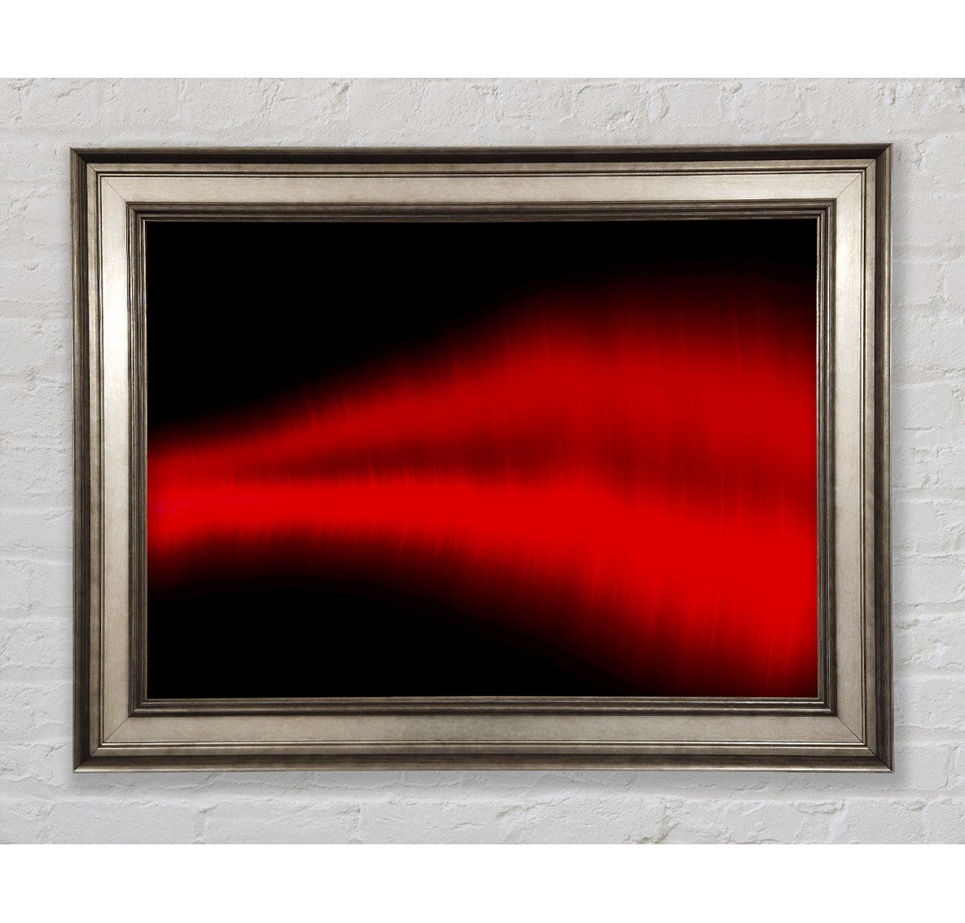 Gerahmtes Wandbild Red Sound Waves