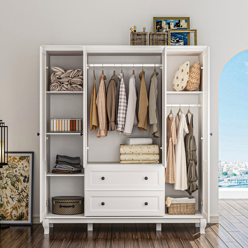 Armoire 63 po avec 4 portes et 2 tiroirs