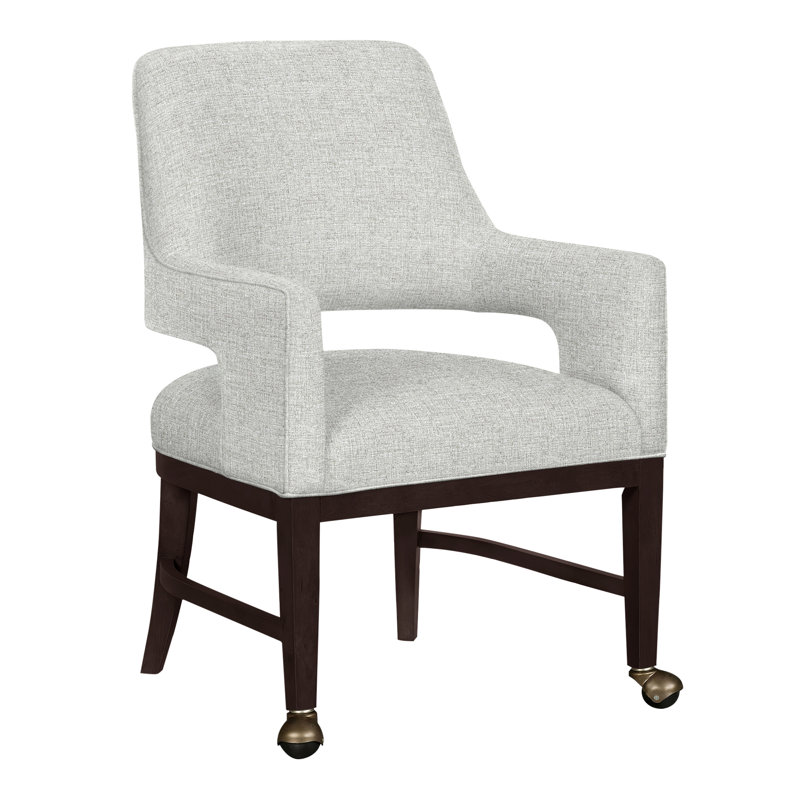 Chaise avec accoudoirs Josie Grande, Polyester albâtre 3157, Espresso