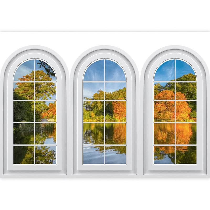 Panneau mural nature sauvage L 5,5 pi x l 96 po Autumn Trees, L 100 po x l 144 po