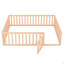 Structure de lit pour grand lit en bois avec clôture et porte-124917792-124917797