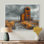 Brun, gris, automne, grain d'or, photo I - moulins, salon d'art mural