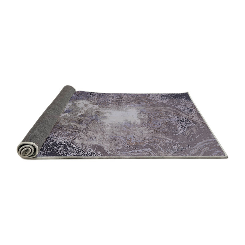 Tapis abstrait gris, Rond 7 pi