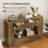 Farmhouse Entryway Table, Fluted Console Table With Storage, 47” Hallway Accent Desk, Handle-Less Drawers
