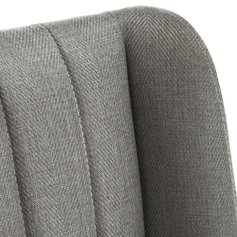 Chaise d'appoint à oreilles Simmerman, Sergé à chevrons gris