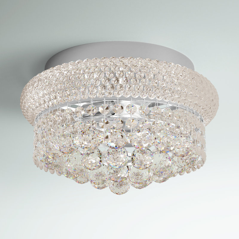 Plafonnier encastré 4 lumières 12 po Hallsburg, Chrome, Coupe royale