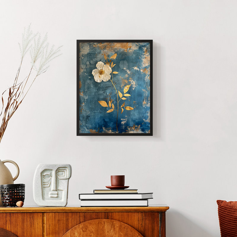 FLORAL Series XLV - reproduction encadrée de qualité supérieure - prête à être accrochée - aucun clou requis