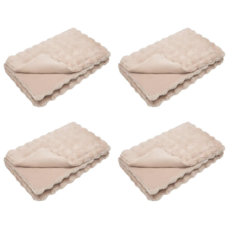 6-36 Throw Blanket, 130cm x 150cm, Beige
