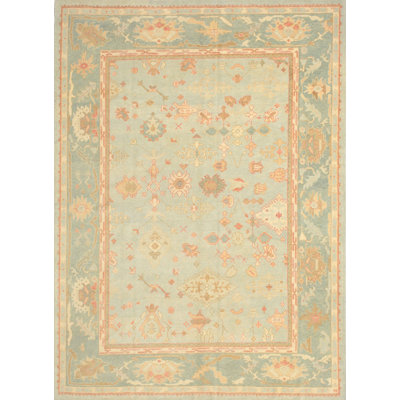 Tapis traditionnel vert / orange / gris Flex