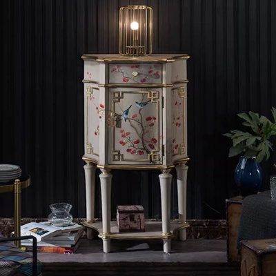 Picture Colour Solid Wood Corner cabinet
