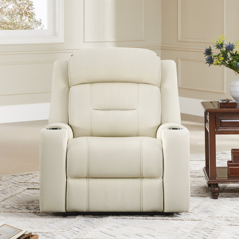 Très grand fauteuil inclinable électrique Olathe, Crème