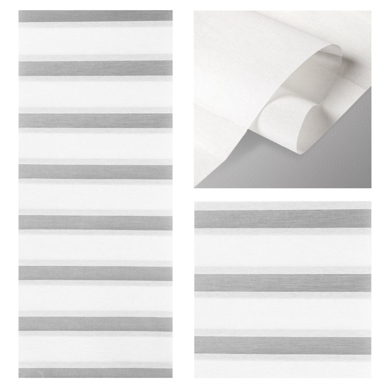 Macadamia Double Rail Panel Track Extendable Semi-Sheer White Vertical Blind