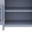 Élégante armoire de rangement autoportante pour salle de bain avec quatre portes et tablettes réglables-2128248112