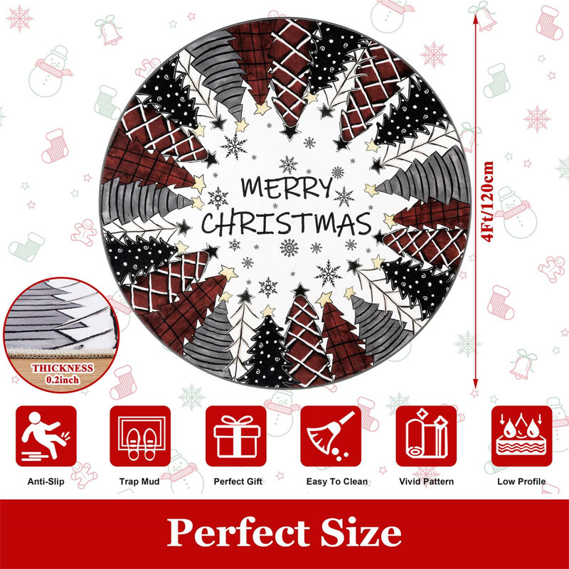 Round Ankeus 120cm X 120cm Area Rug