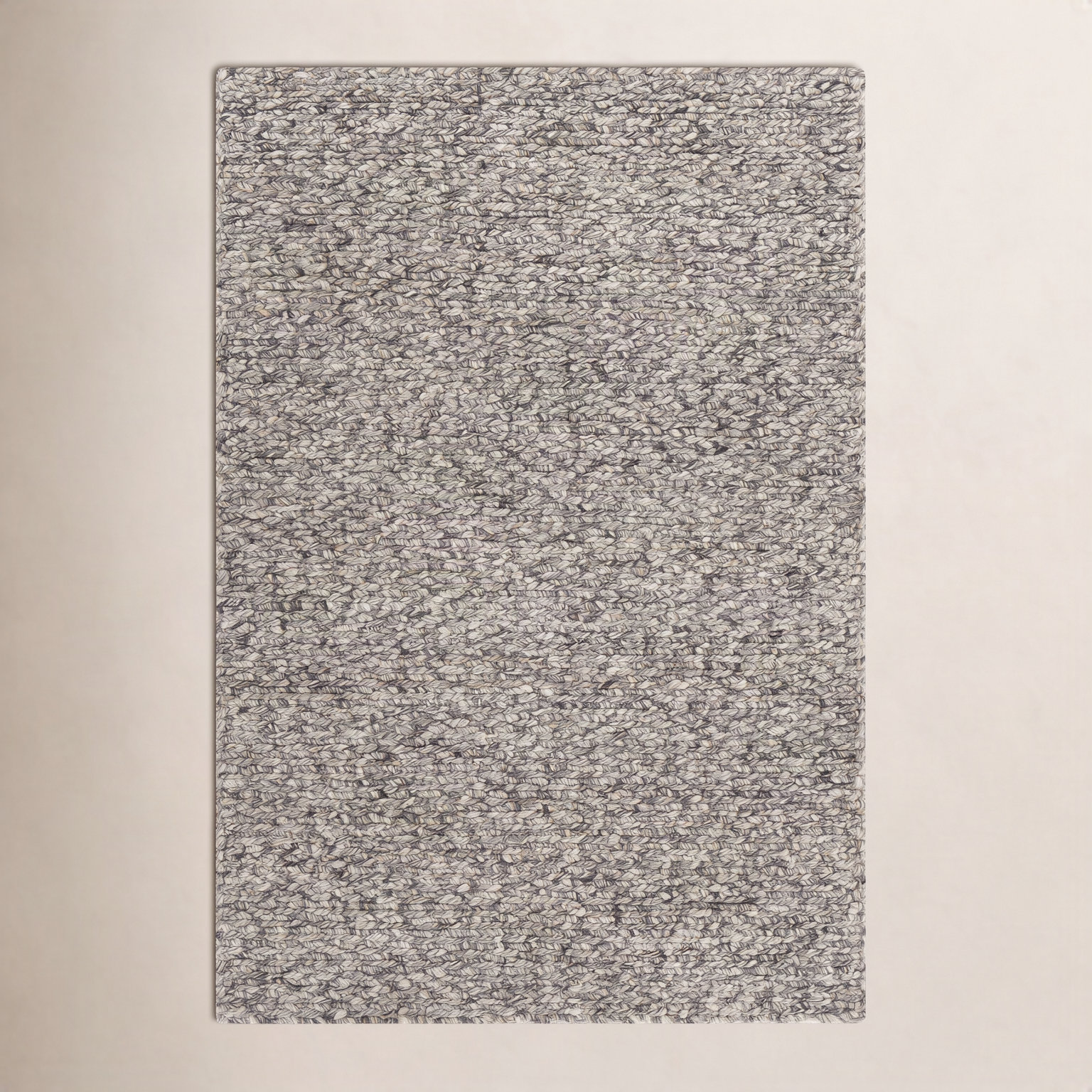 Hero Charcoal Ivory Hand-Woven Flatweave Rug, Rectangle 12' x 15'