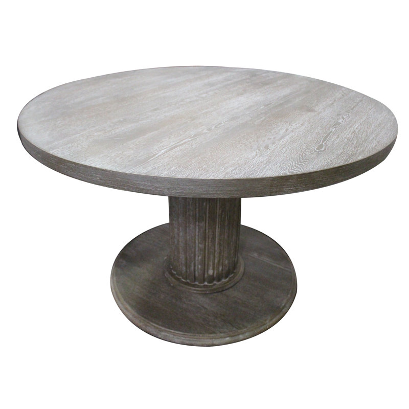 Jaron 47" Solid Wood with Fluted Base Round Dining Table