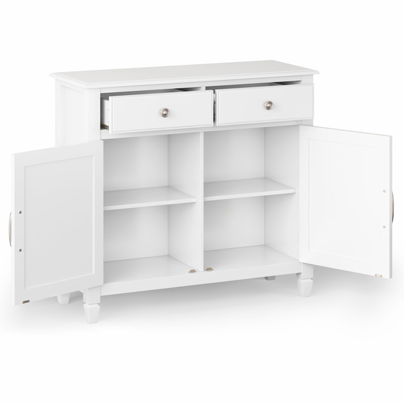 Meuble d'entrée Connaught en bois massif blanc