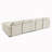 U-Shaped Sofa With Console, 6-Seat Upholstered Sleeper Couch-1449907993