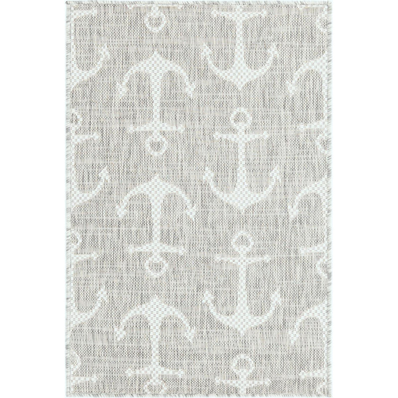 Outdoor Ayton Area Rug Sea Sand Color, Rectangle 2'2" x 3'