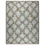 Tapis à tissage plat rétro Aubusson, treillis ivoire 9 pi 0 po x 12 pi 0 po