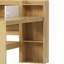 Lit de jour en bois en L avec sept armoires de rangement et deux tiroirs de rangement, lit multifonctionnel avec bureau d'étude et bibliothèque intégrée, naturel + blanc